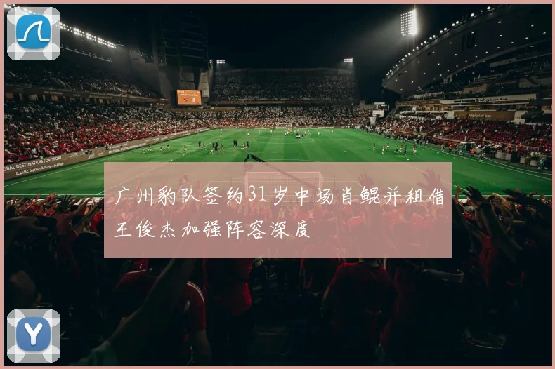 广州豹队签约31岁中场肖鲲并租借王俊杰加强阵容深度